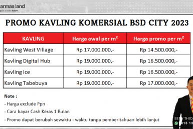 PROMO KAVLING KOMERSIAL BSD 2023  PORTAL-01