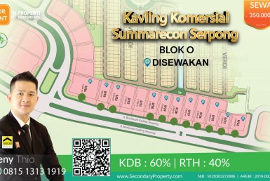 Kavling-Komersial-DISEWAKAN-Summarecon-Serpong-BLOK-O